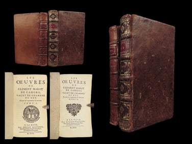 1700 Poems of Clement Marot Cahors Francis I France Ovid Metamorphoses Petrarch