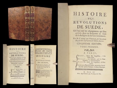 1751 History of SWEDEN Swedish WARS Vertot Denmark Scandinavia Russia French 2v
