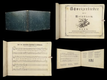 1770 SWISS Songbook 1ed German Songs & Hymns Figured Bass Bern Switzerland
