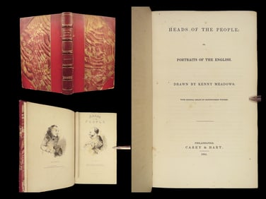 1841 Kenny Meadows ART 1ed Heads of English People Portrait Engravings England