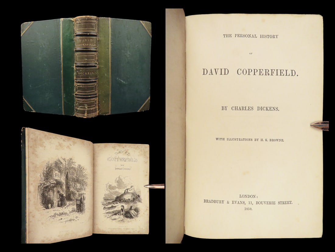 1850 David Copperfield 1ed Charles Dickens Illustrated English Browne Literature (1 of 10)