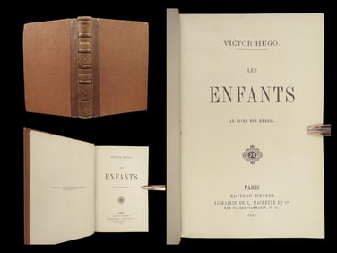 1858 Victor HUGO 1ed Les Enfants French Poetry Chios Massacre Ottoman Empire BINDING