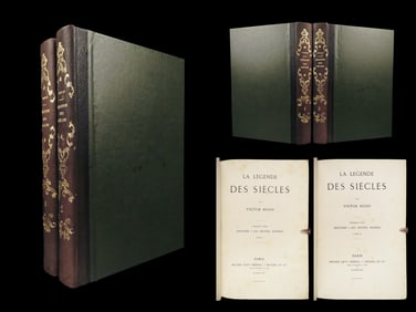 1859 Victor HUGO 1ed Legend of Ages French Epic Poetry FINE BINDING Siecles 2v