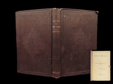 1860 Idylls of King Arthur Alfred Tennyson Merlin Lancelot Enid Guinevere Elaine
