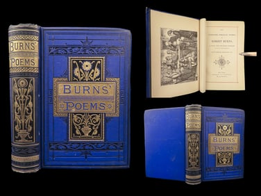 1875 Robert Burns Scottish Poems Scotland Poetry Highlands Scots Fine Binding
