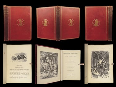 1877 Through the Looking-Glass Lewis Carroll Alice in Wonderland Tenniel Art