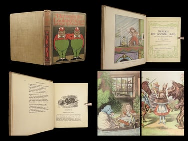 1897 Through the Looking Glass Carroll Tenniel Illustrated Alice in Wonderland