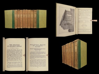 1908 Works of Abraham Lincoln American Politics SLAVERY Abolition Gettysburg 8v