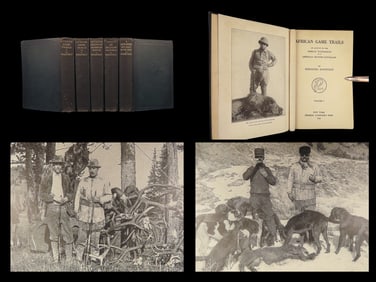 1920 Works of Theodore Roosevelt Hunting African Game Trails 5v SET