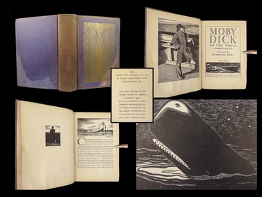 1937 Moby Dick Herman Melville Whaling Voyage Rockwell Kent Illustrated ART