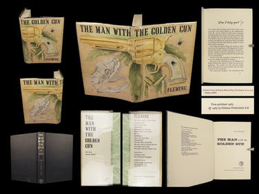 1965 JAMES BOND 1st ed Man with the Golden Gun Ian Fleming Pistol NOVEL 007