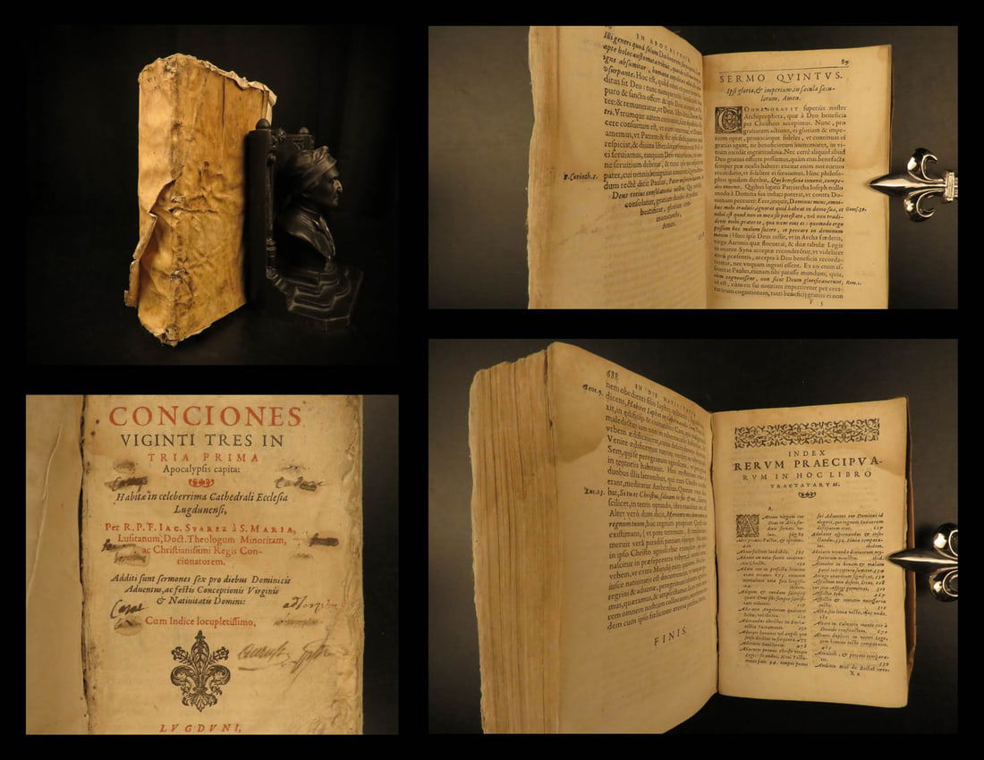 1599 APOCALYPSE Bible Sermons on Revelation Portuguese Suarez Saint-Marie Seez