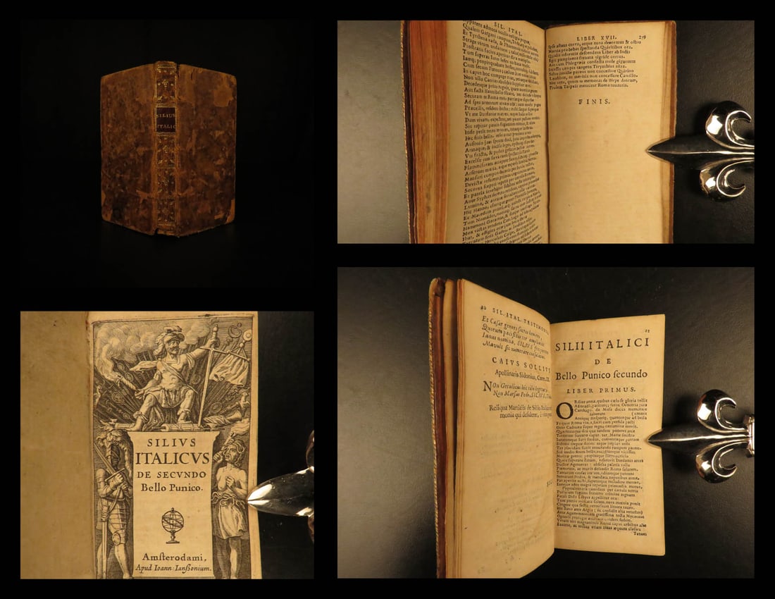 1628 Silius Italicus PUNICA Second Punic War Rome Epic Latin Poetry Jansson (1 of 14)