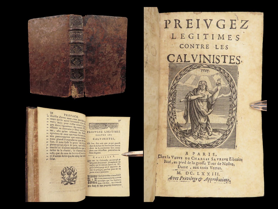 1673 Anti Calvinist Justification by Jansenist Pierre Nicole Counter-Reformation: 1673 Anti Calvinist Justification by Jansenist Pierre Nicole Counter-Reformation A rare 17th-century anti-Calvinist treatise by Pierre Nicole. Nicole was a 17th-century French Jansenist who was known 