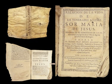 1687 SPANISH Mysticism Prayer Mariology Samaniego Barcelona Maria Agreda de Jesus