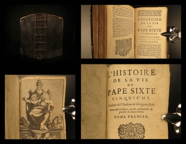 1690 Life of Pope Sixtus V Gregorio Leti Counter Reformation ROME Vatican 2in1