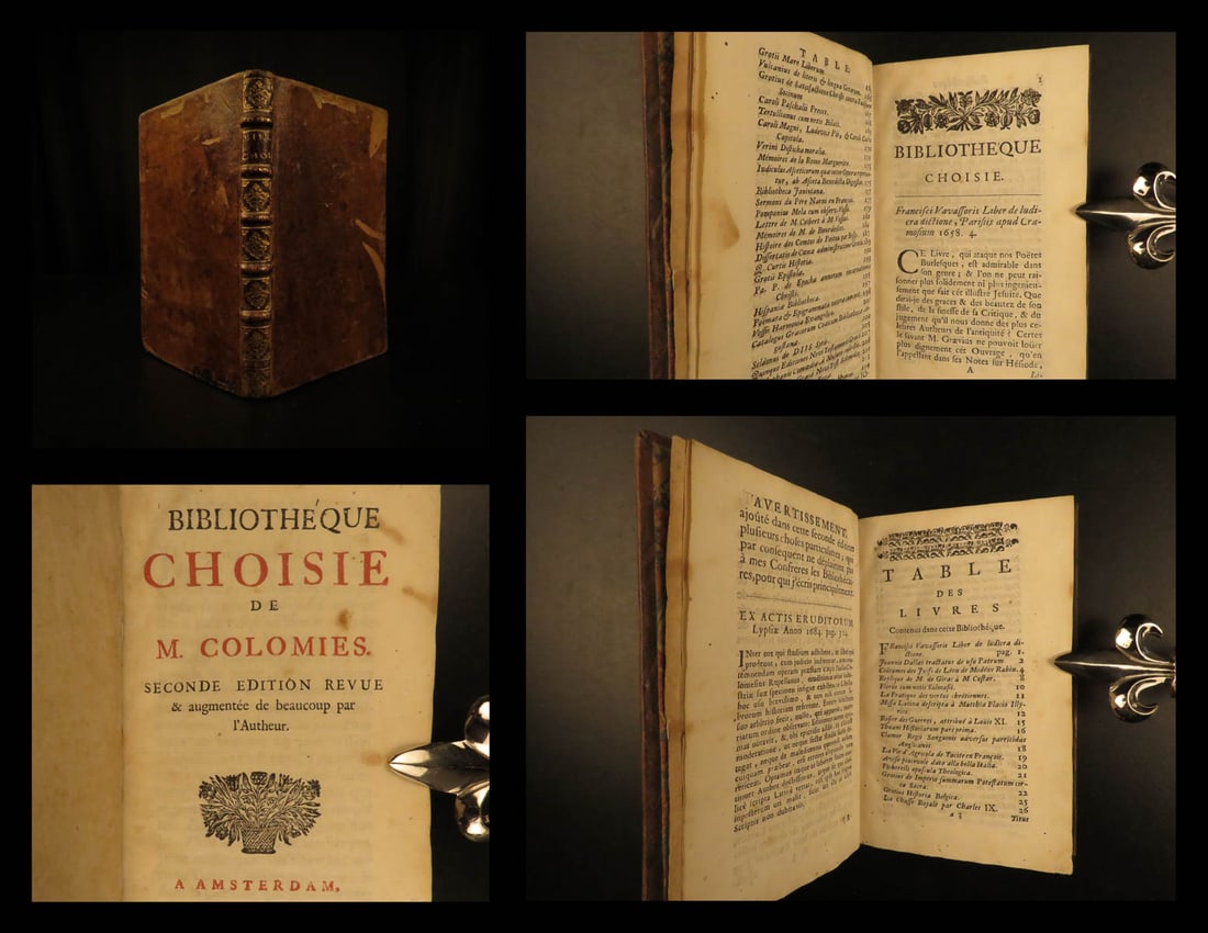 1699 BOOKS Colomies Bibliotheque Choice Book Reviews Library & Bibliophilia: 1699 BOOKS Colomies Bibliotheque Choice Book Reviews Library & Bibliophilia Paul Colomies was a 17th-century French Huguenot author who was an accomplished and well-respected librarian. Because of his