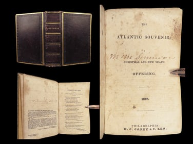 1827 The Atlantic Souvenir Poems & Short Stories Gift Book White Indians Legends
