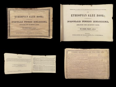 1848 Negro Songs 1ed Ethiopian Glee Book SLAVERY Racism Choir Music Ole Dan Tucker