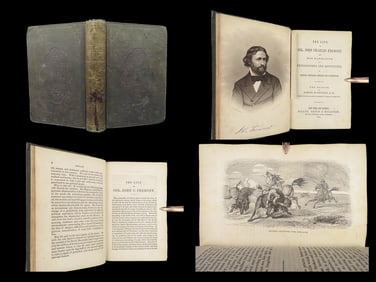 1856 Fremont Illustrated American Exploration California Rocky Mountains Smucker