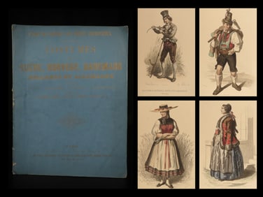 1860 Scandinavia Costumes & Clothing Color Illustrated Fashion Norway Denmark