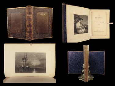 1861 Gem Annual American Literature Short Stories POEMS Mary Howitt BINDING