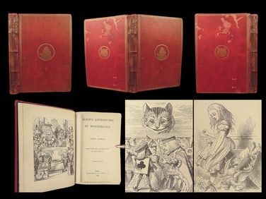 1868 Alice in Wonderland 1ed Lewis Carroll Tenniel Illustrated Fantasy Classic