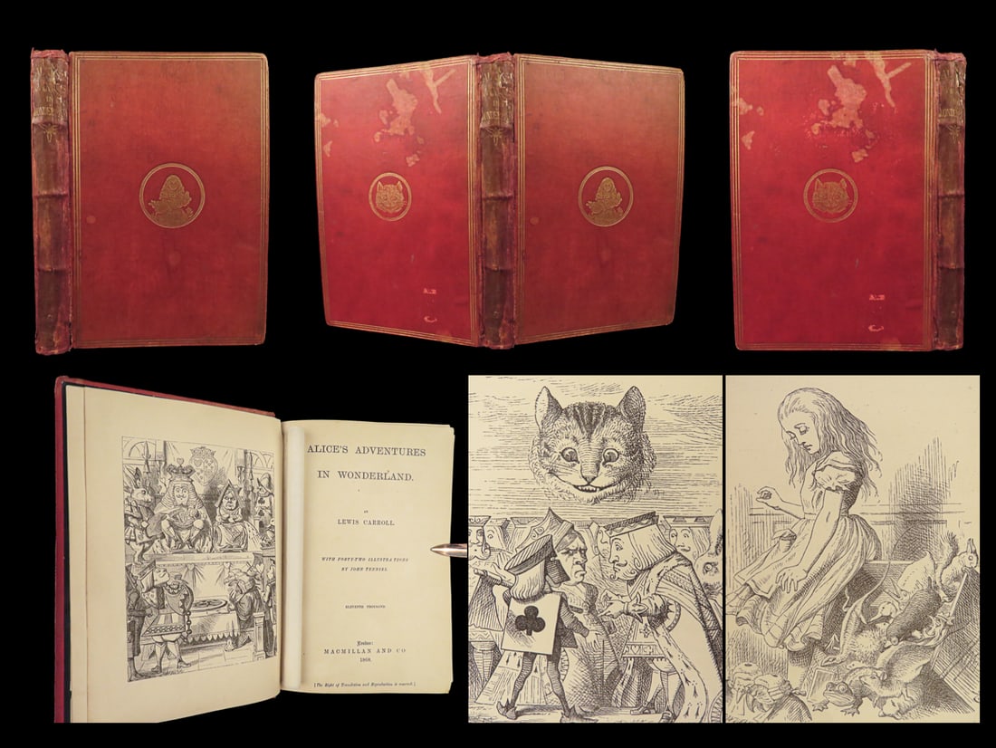 1868 Alice in Wonderland 1ed Lewis Carroll Tenniel Illustrated Fantasy Classic: 1868 Alice in Wonderland 1ed Lewis Carroll Tenniel Illustrated Fantasy Classic “If I had a world of my own, everything would be nonsense. Nothing would be what it is, because everything would be wha