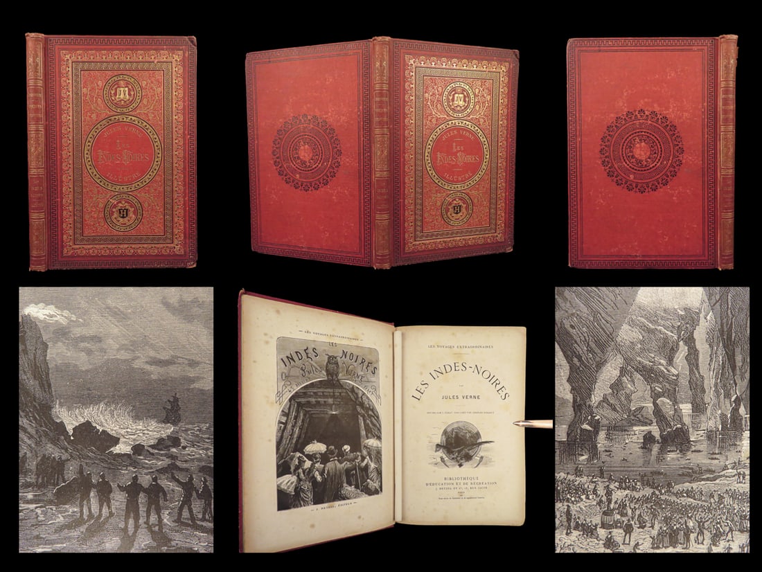 1879 Jules Verne Indes-Noires Child of Cavern French Hetzel Voyages Scotland (1 of 10)