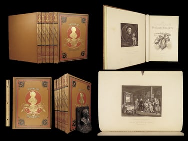 1880 William Hogarth ART English Political Satire Hudibras Rakes Progress Hannay