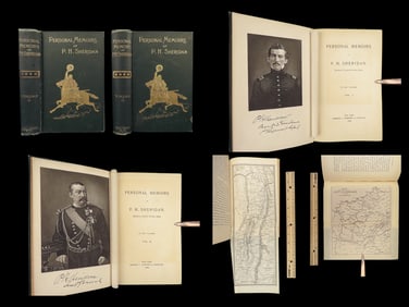 1888 Civil War 1st ed General Sheridan Personal Memoirs Union Native Americans