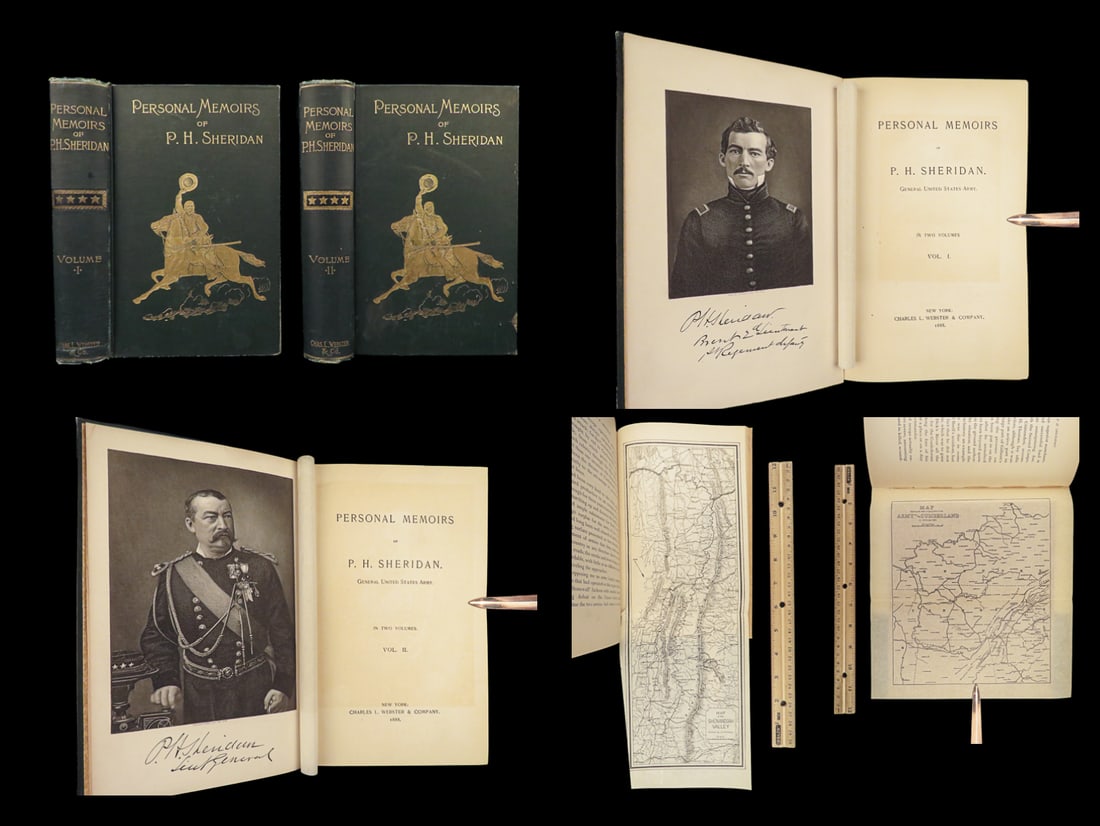 1888 Civil War 1st ed General Sheridan Personal Memoirs Union Native Americans (1 of 10)