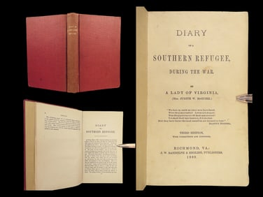 1889 Civil War Stories Judith McGuire Diary Battle of Shiloh Bull Run Virginia