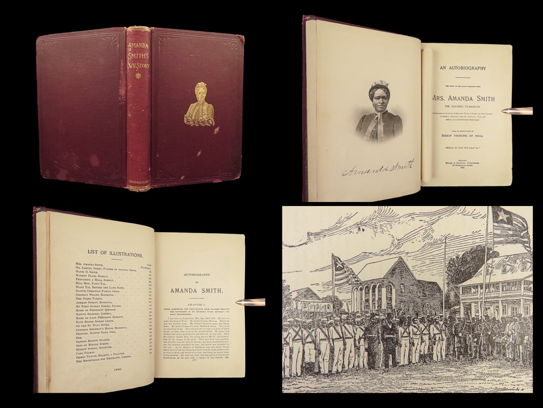 1893 Amanda Smith 1ed SLAVE Autobiography Methodist Negro Missionary RACISM (1 of 10)