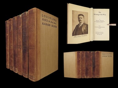 1905 RARE Theodore Roosevelt Winning of the West Americana INDIAN Wars 6v SET