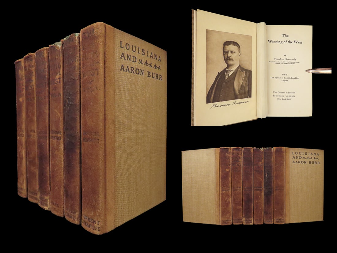 1905 RARE Theodore Roosevelt Winning of the West Americana INDIAN Wars 6v SET (1 of 16)