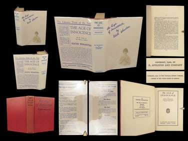 1920 Edith Wharton 1ed Age of Innocence Pulitzer Prize Gilded Age New York