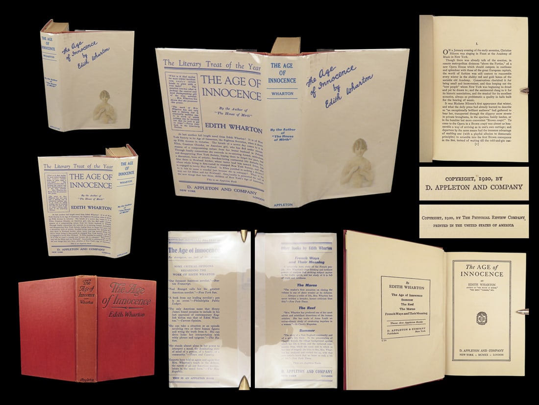 1920 Edith Wharton 1ed Age of Innocence Pulitzer Prize Gilded Age New York (1 of 10)