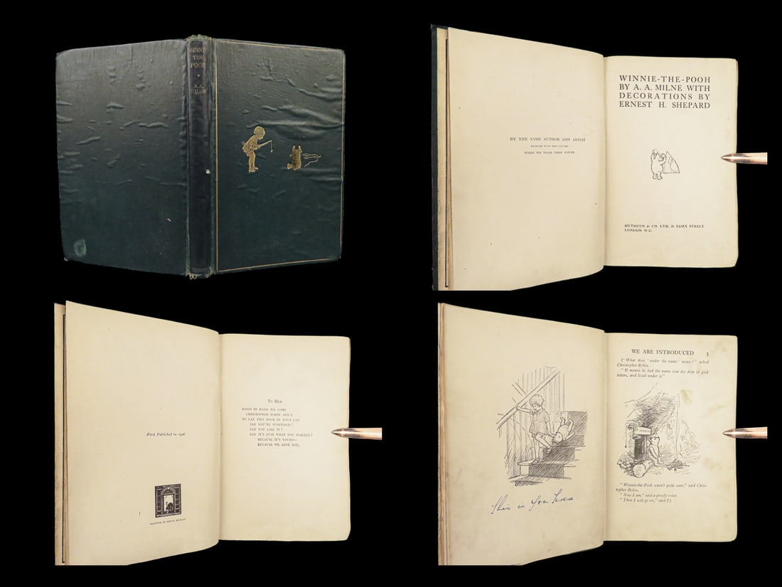 1926 Winnie the Pooh TRUE 1st ed 1st AA Milne Illustrated Childrens Literature (1 of 10)