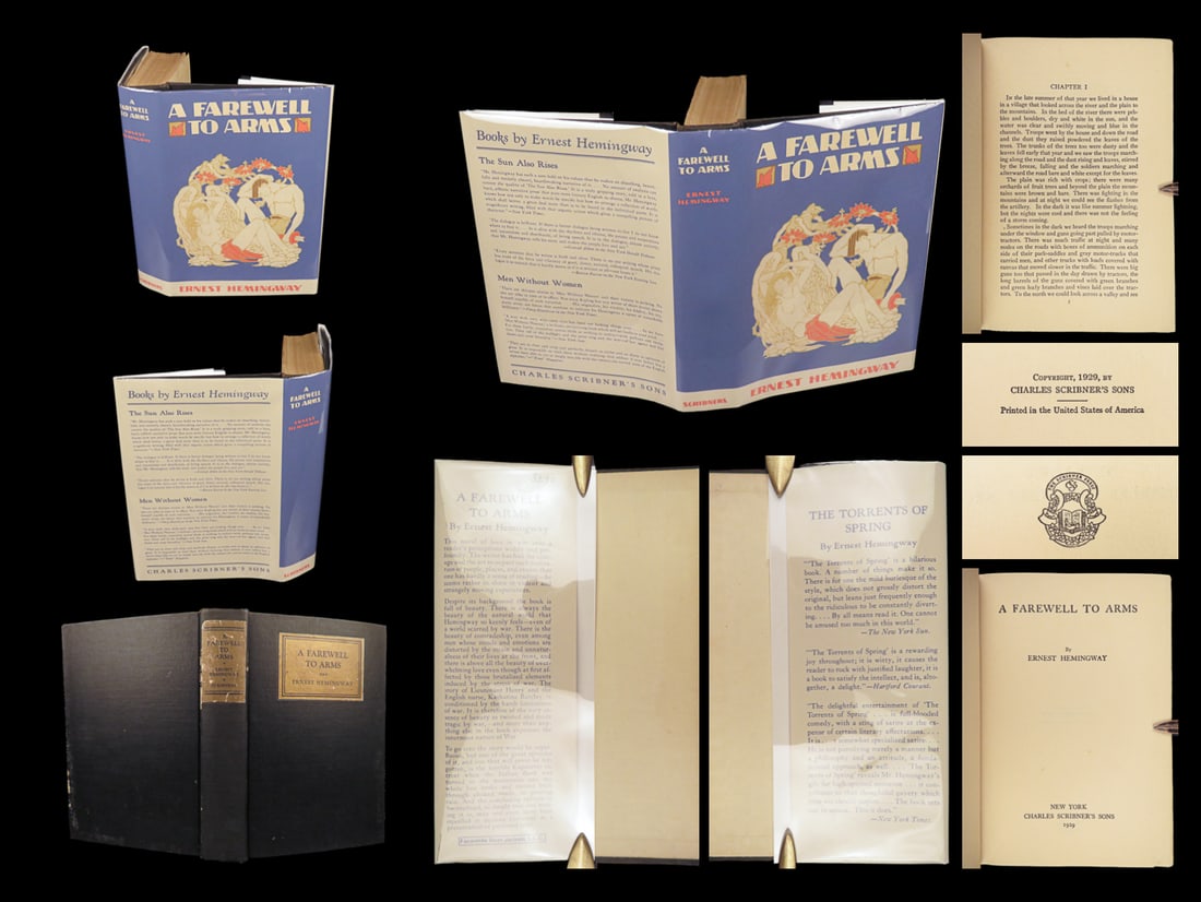 1929 Hemingway 1st/1st Farewell to Arms World War I Military Romance CLASSIC: 1929 Hemingway 1st/1st Farewell to Arms World War I Military Romance CLASSIC Set during the Italian campaign of WWI, Hemingway wrote this first-person account based on his own experience working in th