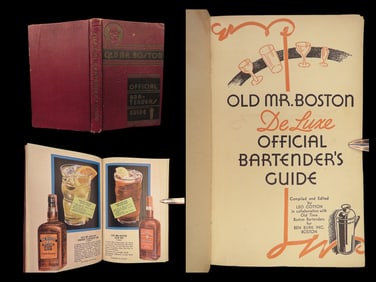 1936 Old Mr. Boston Bartenders Guide Liquor Alcohol Cocktails Prohibition Gin