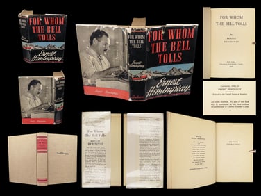 1940 Ernest Hemingway 1st ed For Whom the Bell Tolls American War Novel Classic