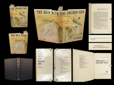 1965 JAMES BOND 1st ed Man with the Golden Gun Ian Fleming Pistol NOVEL 007