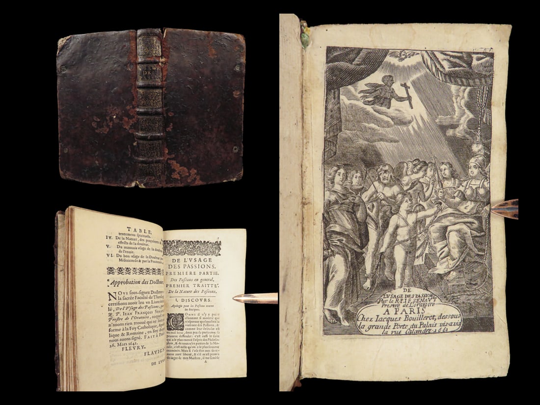 1661 Passions by Senault Psychology Philosophy Human Behavior Vice Suppression (1 of 10)