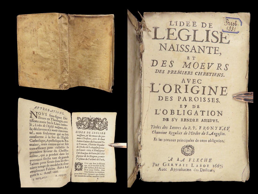 1667 EARLY Church Fathers 1ed Ambrose Tertullian Jerome Eusebius La Fleche France (1 of 10)