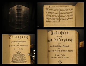 1785 German Hymnbook Mannheim Germany MUSIC Songs Electoral Palatinate