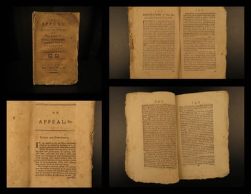 1785 1st ed Colonial America TAX Law Boston Sullivan Appeal to Impartial Public