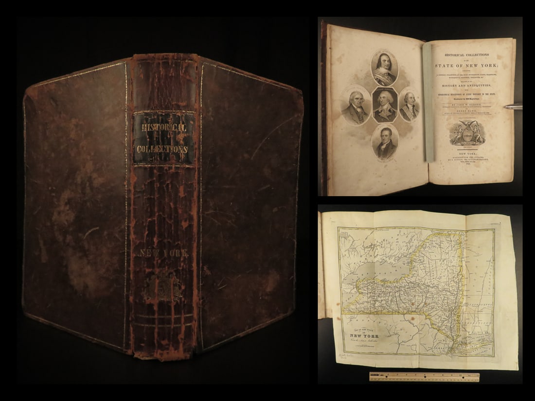 1841 NEW YORK 1ed Collections of History Illustrated Wall Street Albany MAPS: 1841 NEW YORK 1ed Collections of History Illustrated Wall Street Albany MAPS “Historical Collections of the State of New York” is a rare pre-Civil War history of New York giving broad, extensi