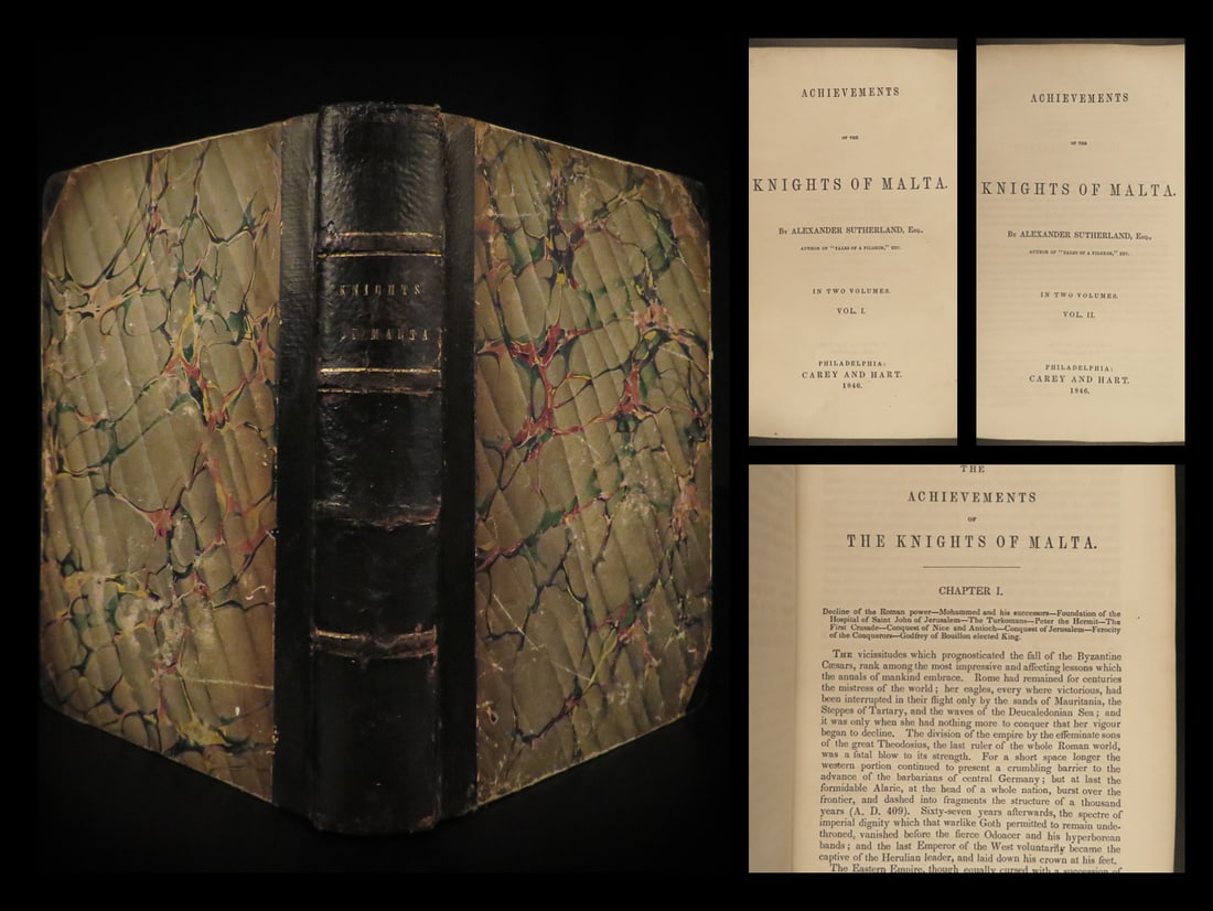 1846 CRUSADES Knights of Malta Hospitaller Siege of Tyre Jerusalem Wars Saladin: 1846 CRUSADES Knights of Malta Hospitaller Siege of Tyre Jerusalem Wars Saladin Alexander Sutherlands Achievements of the Knights of Malta is a rare, 19th-century account of the history of the Crusade