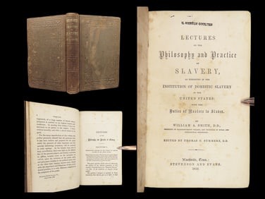 1856 Pro SLAVERY Lectures 1ed Methodist Virginia Nashville Fayette Missouri RARE